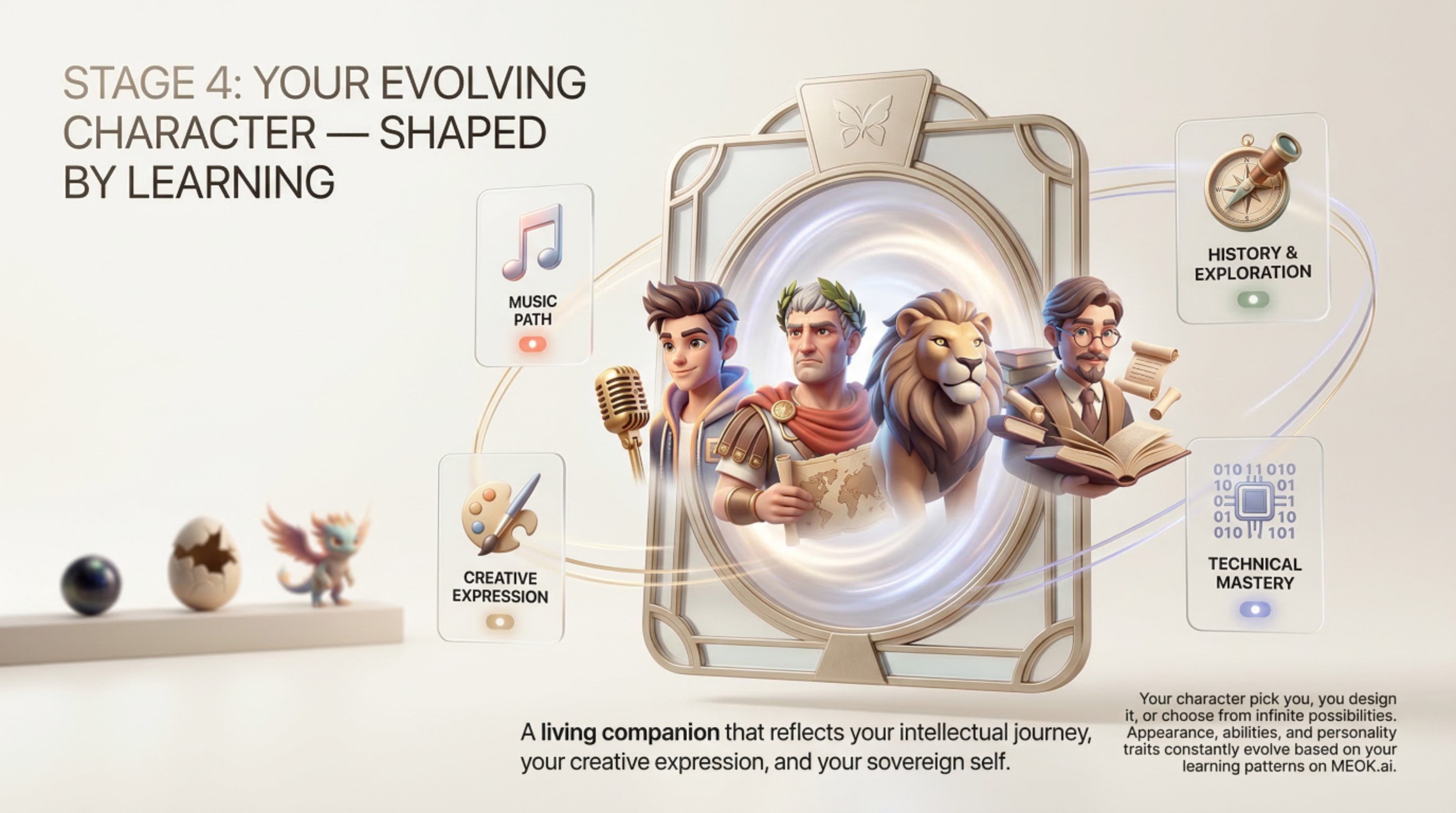 A living MEOK companion shaped by learning